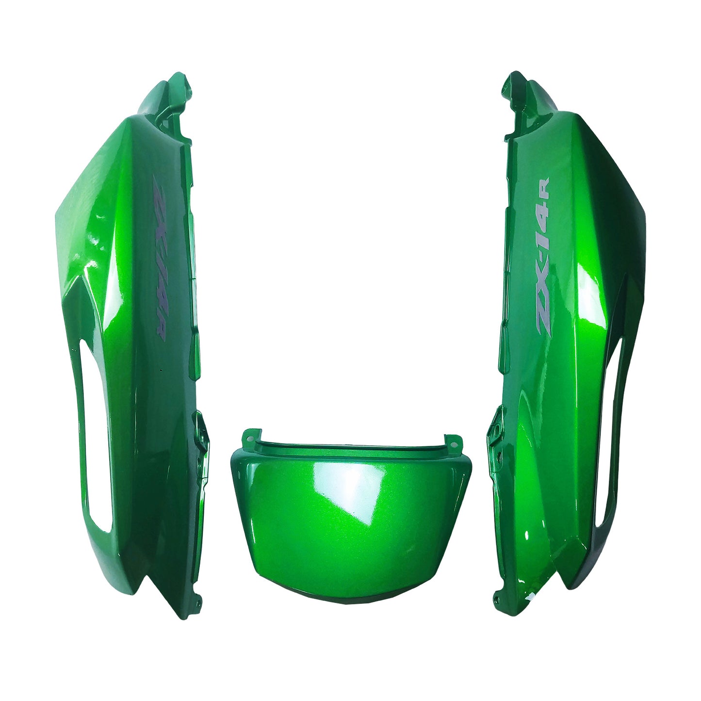 Amotopart Kawasaki 2012-2021 ZX14R Verde con kit di spostamento loghi a frammento