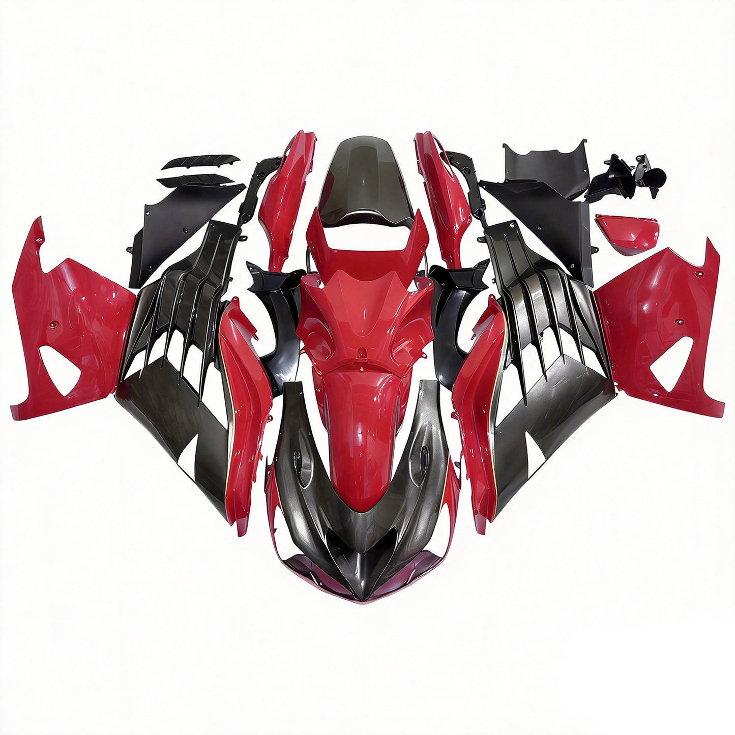 Per Ninja ZX14R (2012-2021) Carrozzeria Carenatura ABS Stampato ad iniezione Plastica Set 11 colori Generico