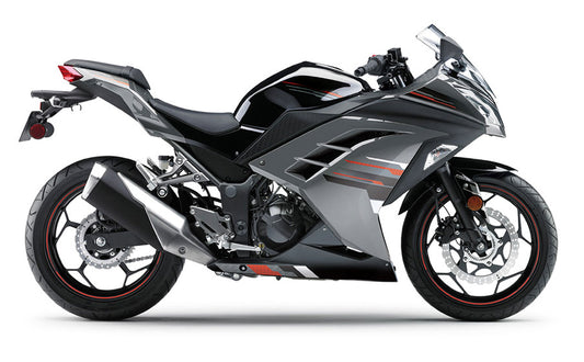 Carene 2013-2017 Plastiche Kawasaki Ninja 300R EX300R Grigio Nero Ninja Generic