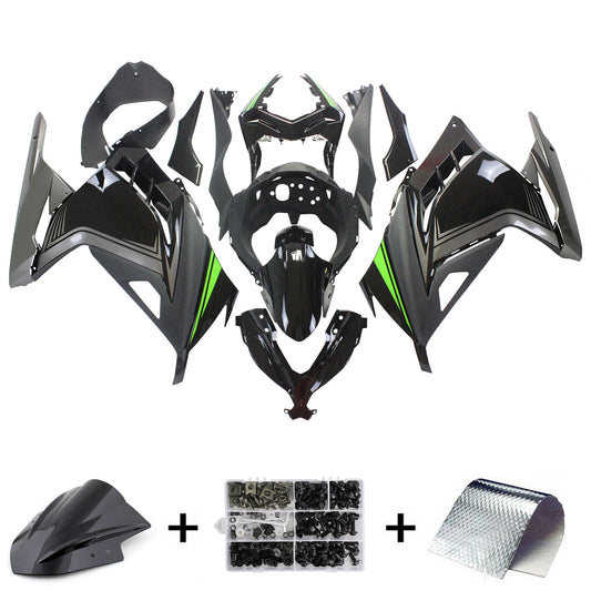 Amotopart Kawasaki 2013-2017 EX300/NINJA300 Black Sliver Fearing Kit