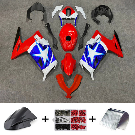 Amotopart Kawasaki EX300/Ninja300 2013-2017 Kit carena Carrozzeria Plastica ABS