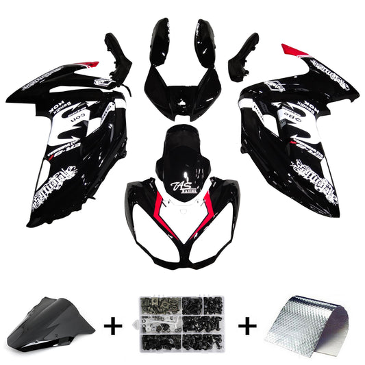 Amotopart 2012-2016 Kawasaki Ninja 650 kit di carenatura bianca nera