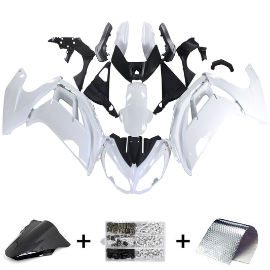 Amotopart 2012-2016 Kawasaki Ninja 650 Wei? Kit di rivestimento a colori