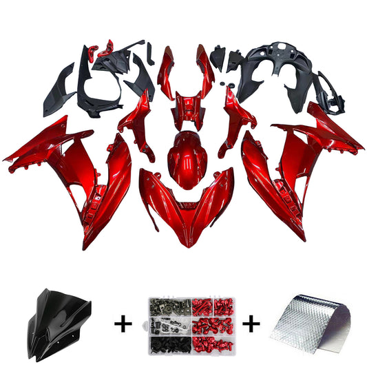 Amotopart Kawasaki ER6F/Ninja650R 2017-2019 Kit carena Carrozzeria Plastica ABS