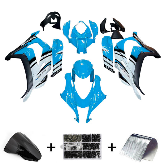 Amotopart Kawasaki 2016-2019 kit di carenatura blu ZX10R
