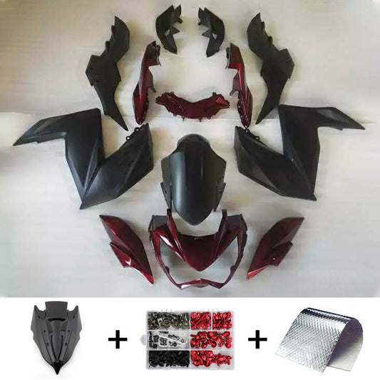Amotopart Kawasaki Z250 Z300 2015-2016 Kit carena Carrozzeria Plastica ABS
