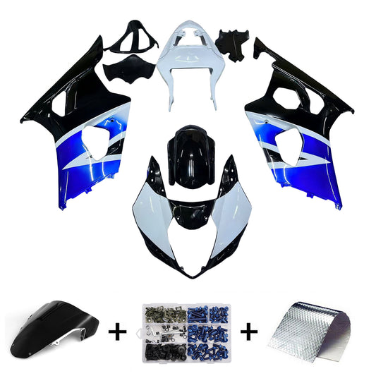 Amotopart 2003-2004 Suzuki GSXR1000 Cladding Multi White & Black Kit