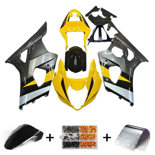 Amotopart 2003-2004 Suzuki GSXR1000 Cladding Yellow & Black Kit