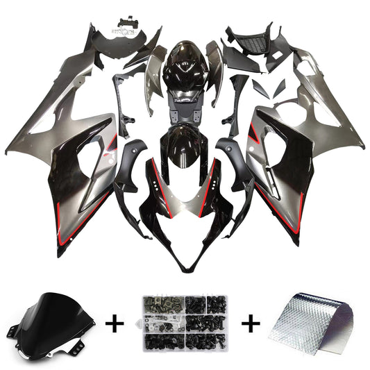 Carene 2005-2006 Suzuki GSXR 1000 Silver & Black GSXR Generico