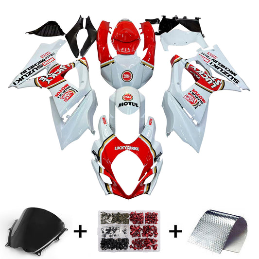 Carene 2007-2008 Suzuki GSXR 1000 White & Red Lucky Strike Generic