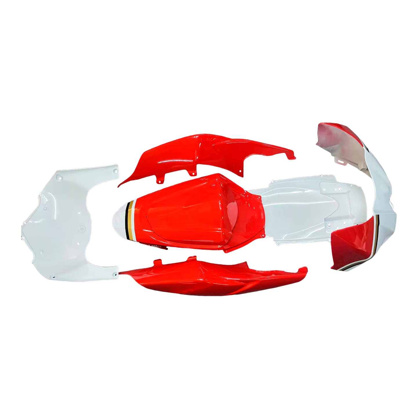 Carene 2007-2008 Suzuki GSXR 1000 White & Red Lucky Strike Generic