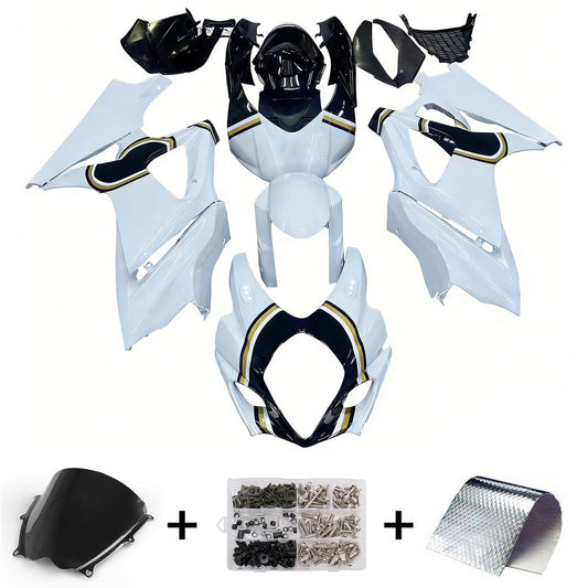 Carene 2007-2008 Suzuki GSXR 1000 Bianco Nero Oro Lucky Strike Generico