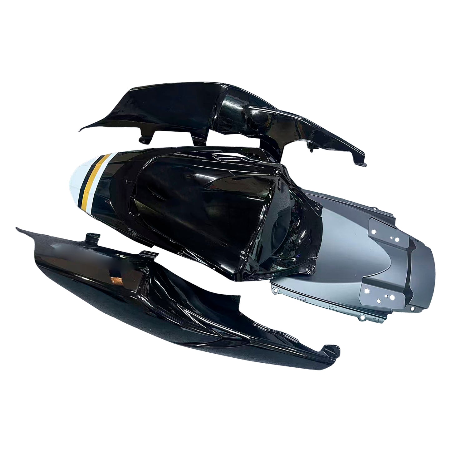 Carene 2007-2008 Suzuki GSXR 1000 Bianco Nero Oro Lucky Strike Racing Generico