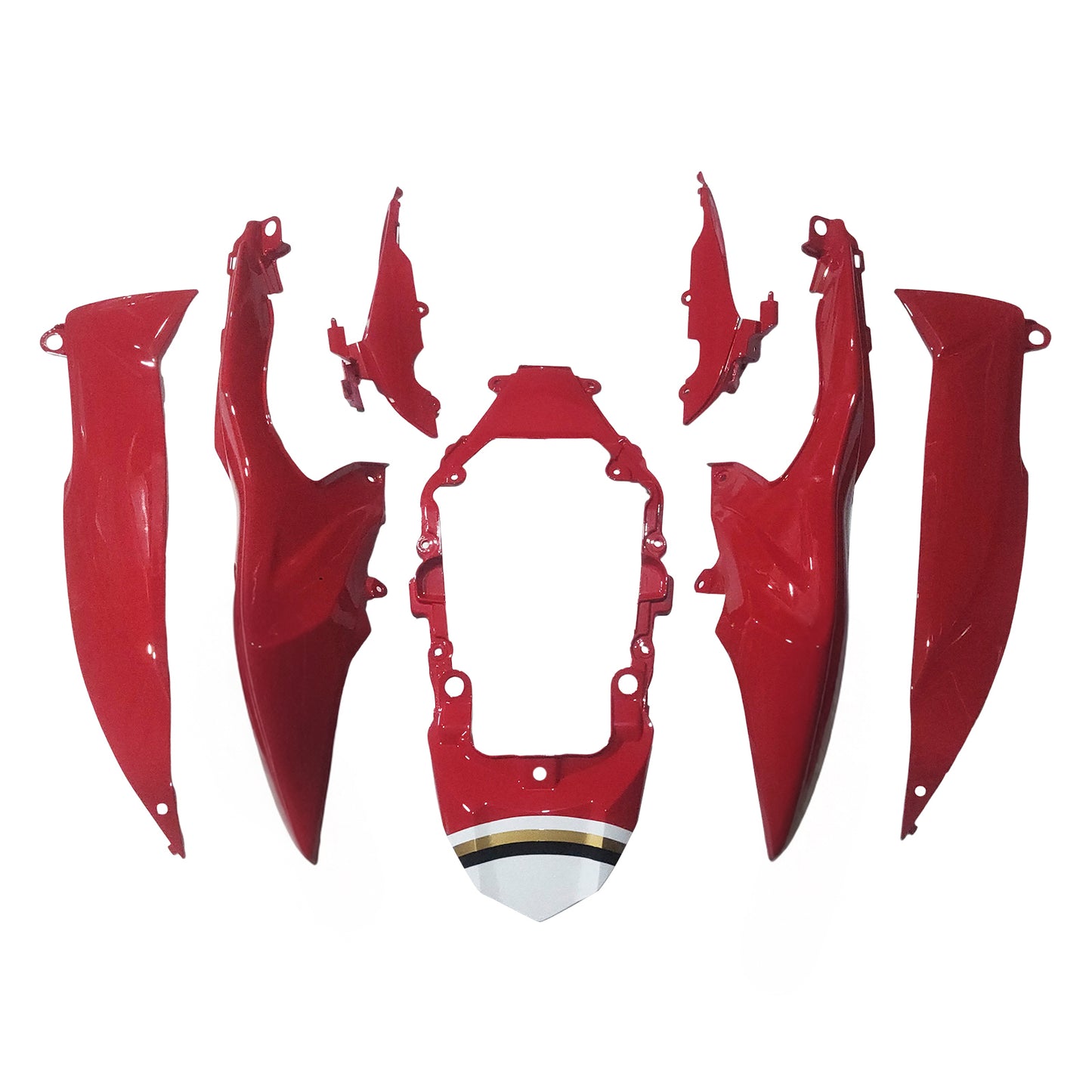 Carene 2009-2016 Suzuki GSXR 1000 White & Red Lucky Strike Generic