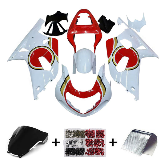 Amotopart 2001-2003 Suzuki GSXR750 Clearing White & Red Kit