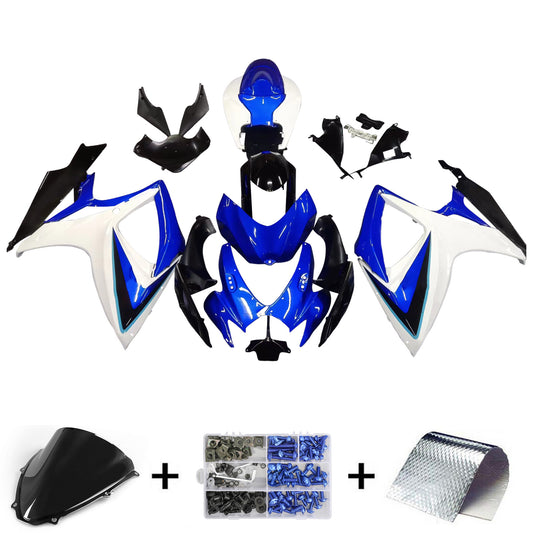 Amotopart 2006-2007 Suzuki GSXR600750 Clearing White & Blue Kit