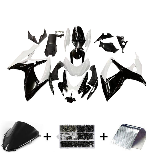 Carene 2006-2007 Suzuki GSXR 600 750 Nero & Bianco GSXR Racing Generico