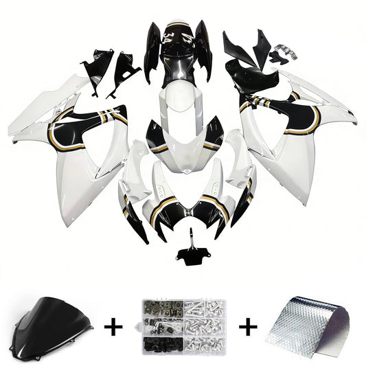Carene 2006-2007 Suzuki GSXR 600 750 Bianco Nero Lucky Strike Racing Generico