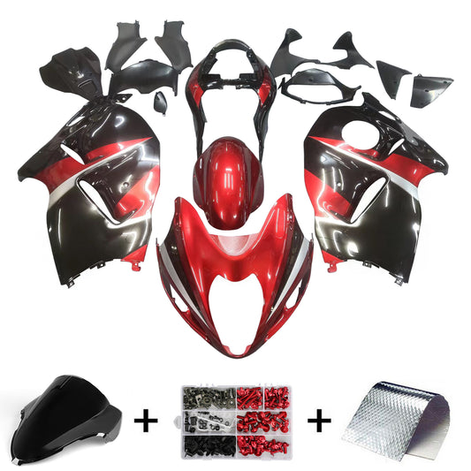 Amotopart Suzuki Hayabusa GSXR1300 1999-2007 Defezione G-Black & Red Kit