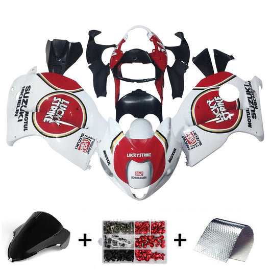 Carene 1999-2007 Suzuki GSX1300 Hayabusa White & Red Lucky Strike Racing Generico