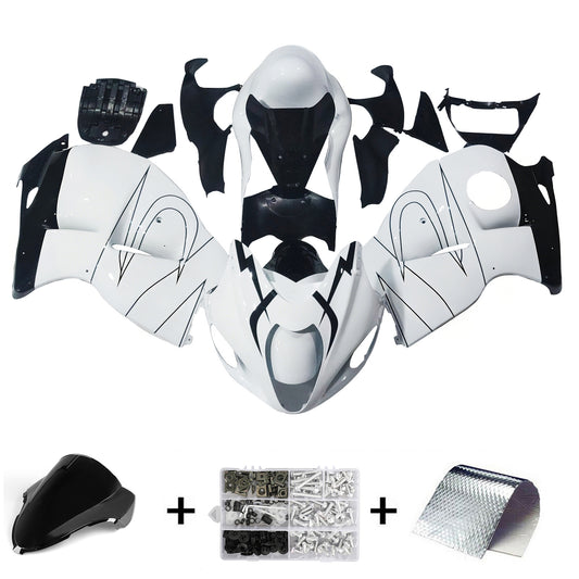 Amotopart Suzuki GSXR1300 Cladding White & Black Kit
