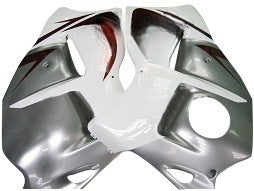 Amotopart Suzuki Hayabusa GSXR1300 1999-2007 Kit multi bianco e sliver