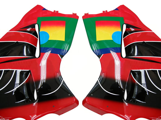 Carene 1999-2007 Suzuki GSX1300 Hayabusa Rosso Nero Jomo Racing Generico