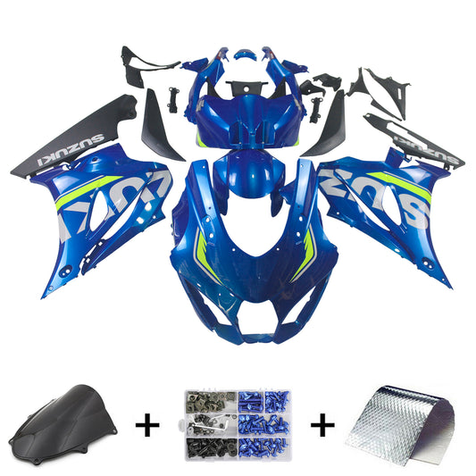 Amotopart Suzuki GSXR1000 2017-2020 K17 kit di carenatura blu lucida
