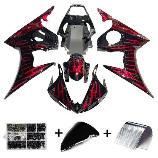 Amotopart 2005 Yamaha YZF R6 Disguise Kit fiamma rossa