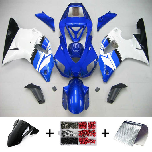 Amotopart Yamaha 1998-1999 YZF 1000 R1 Wei? Con un kit di rivestimento blu