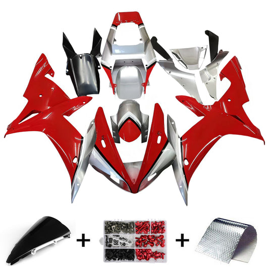 Carene 2002-2003 Yamaha YZF-R1 Rosso Argento Fortuna Generico