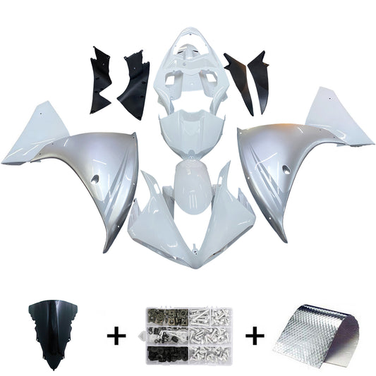 Carene 2009-2011 Yamaha YZF-R1 White Silver R1 Racing Generico