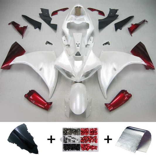 Amotopart Yamaha 2012-2014 YZF 1000 R1 Kit di paura rosso bianco