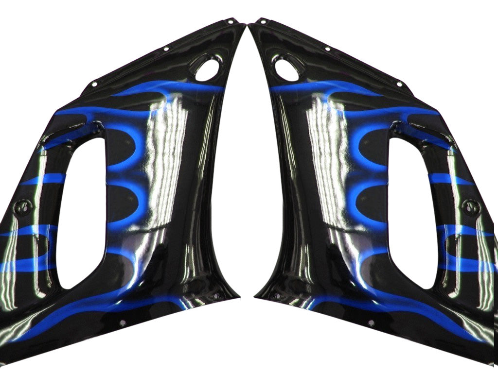 Carene 1998-2002 Yamaha YZF-R6 Black & Blue Flame R6 Generico