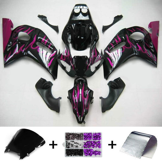 Amotopart Yamaha 1998-2002 YZF 600 R6 Kit di carenatura rosa nera