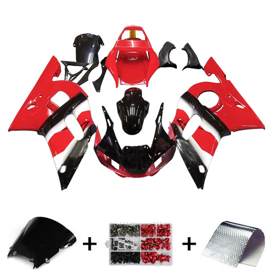 Amotopart Yamaha 1998-2002 YZF 600 R6 Kit di rivestimento nero rosso