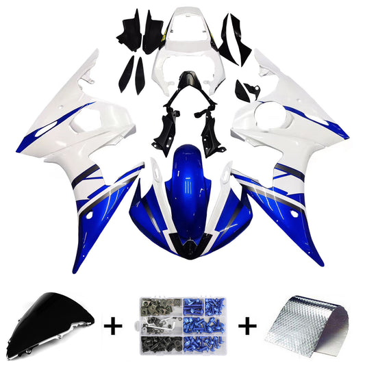 Amotopart 2003-2004 Yamaha R6 e 2006-2009 YZF R6S Cladding White Es kit multicolor