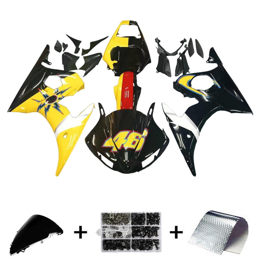 Amotopart 2003-2004 Yamaha R6 e 2006-2009 YZF R6S Cladding Numero multicolore 46 kit