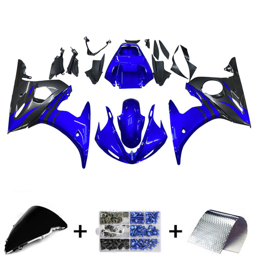 Amotopart 2003-2004 Yamaha R6 e 2006-2009 YZF R6S Cladding G-Blue Kit