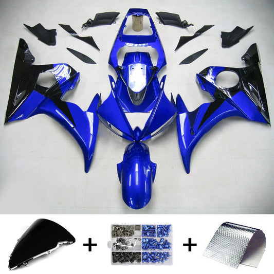 Amotopart Yamaha 2003-2004 YZF 600 R6 e 2006-2009 YZF R6S Kit carenatura blu