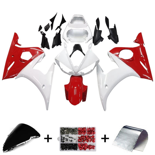 Amotopart 2005 Yamaha R6 Disguise Kit bianco e rosso