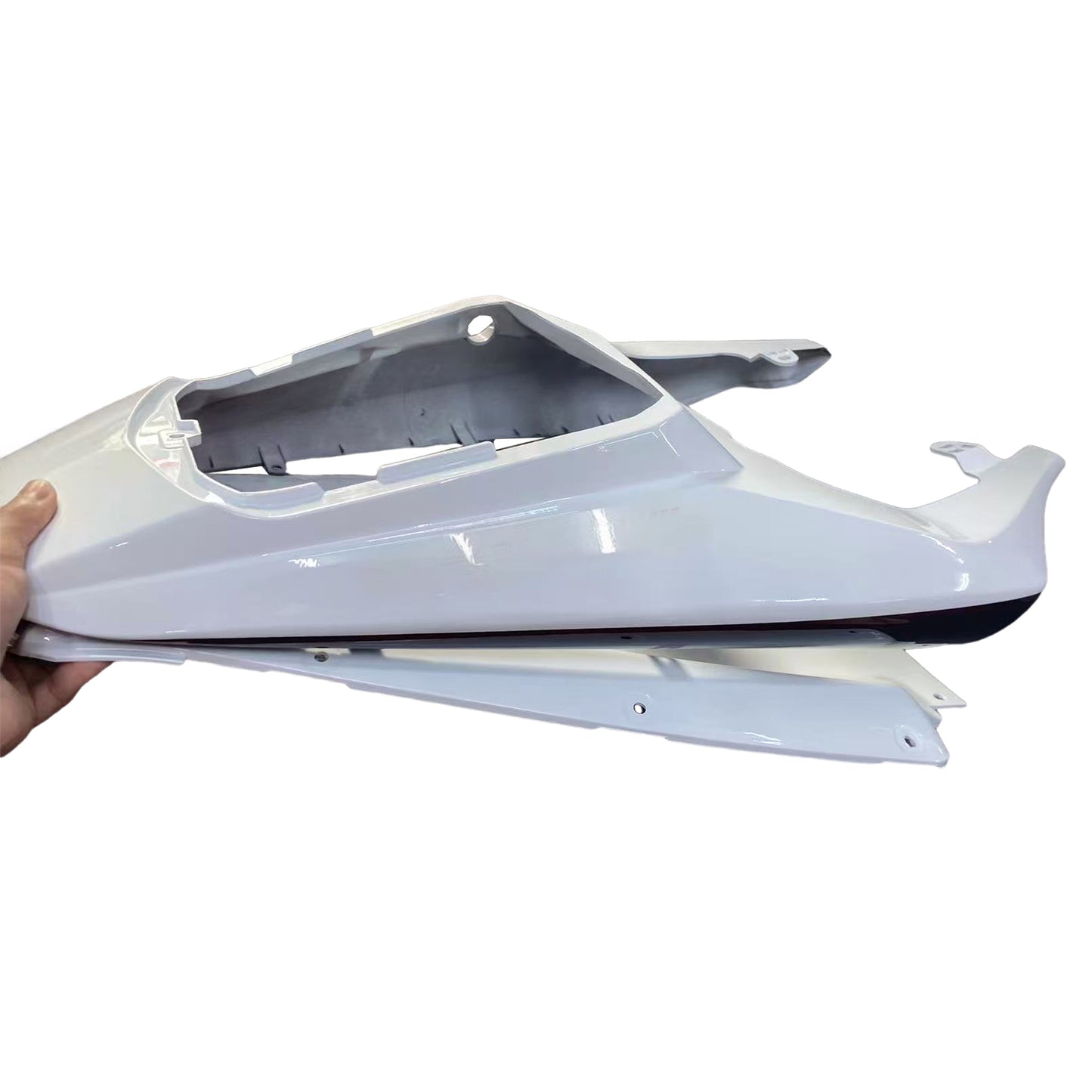 Amotopart 2005 Yamaha R6 Disguise kit di fiamma bianca e nera