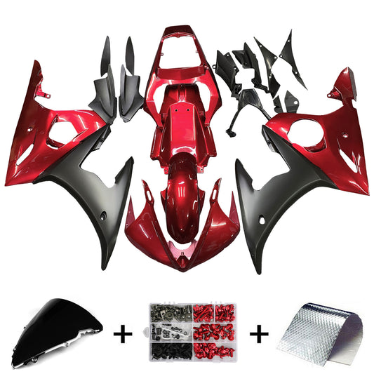 Kit Carenatura Iniezione Carrozzeria Plastica ABS adatta Per Yamaha YZF 600 R6 2005 Generico