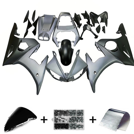 Amotopart Yamaha 2005 YZF 600 R6 R6 Kit di spostamento a fessura grigia