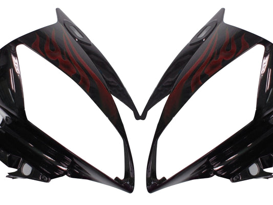 Carene 2006-2007 Yamaha YZF-R6 Black & Red Flame R6 Generico