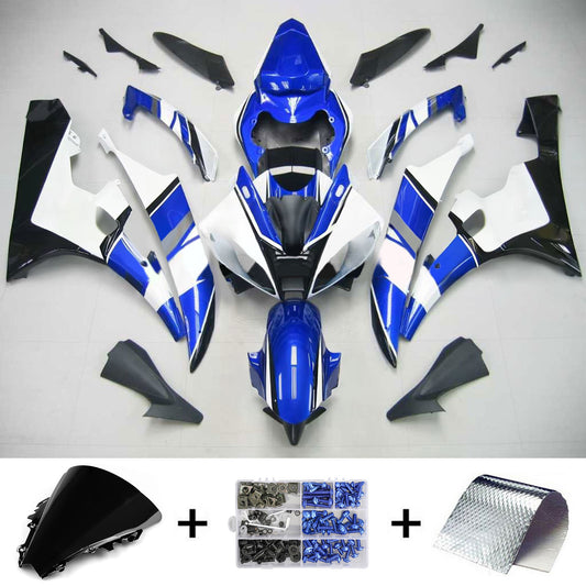 Amotopart Yamaha 2006-2007 YZF 600 R6 Kit di carenatura blu bianca