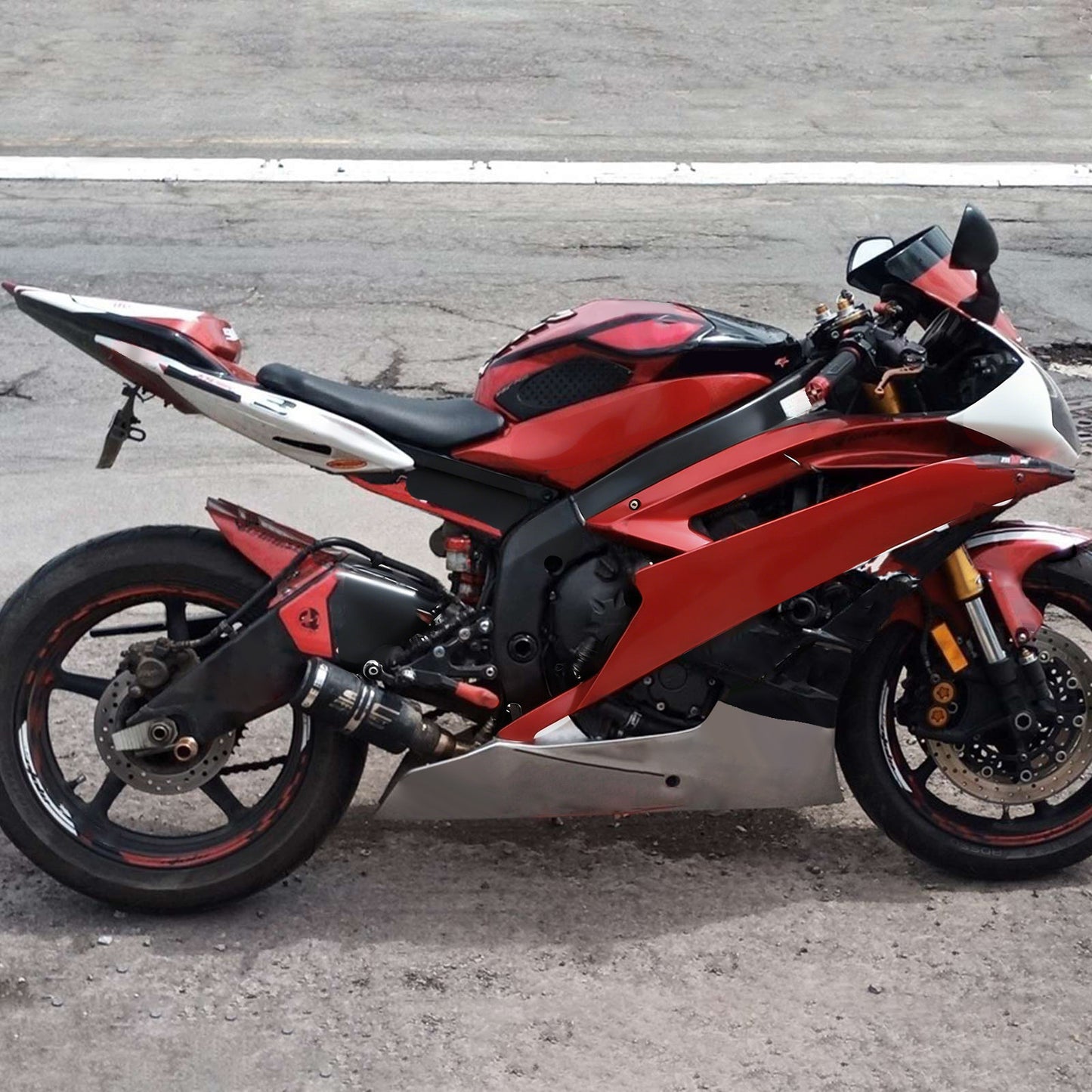 Amotopart rivestimento adatto a Yamaha YZF 600 R6 2006-2007
