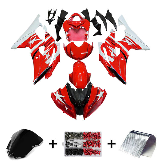 Amotopart Yamaha 2008-2016 YZF 600 R6 Kit di rivestimento rosso