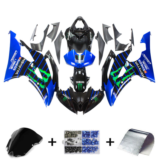 Amotopart Yamaha 2008-2016 YZF 600 R6 Kit di design blu
