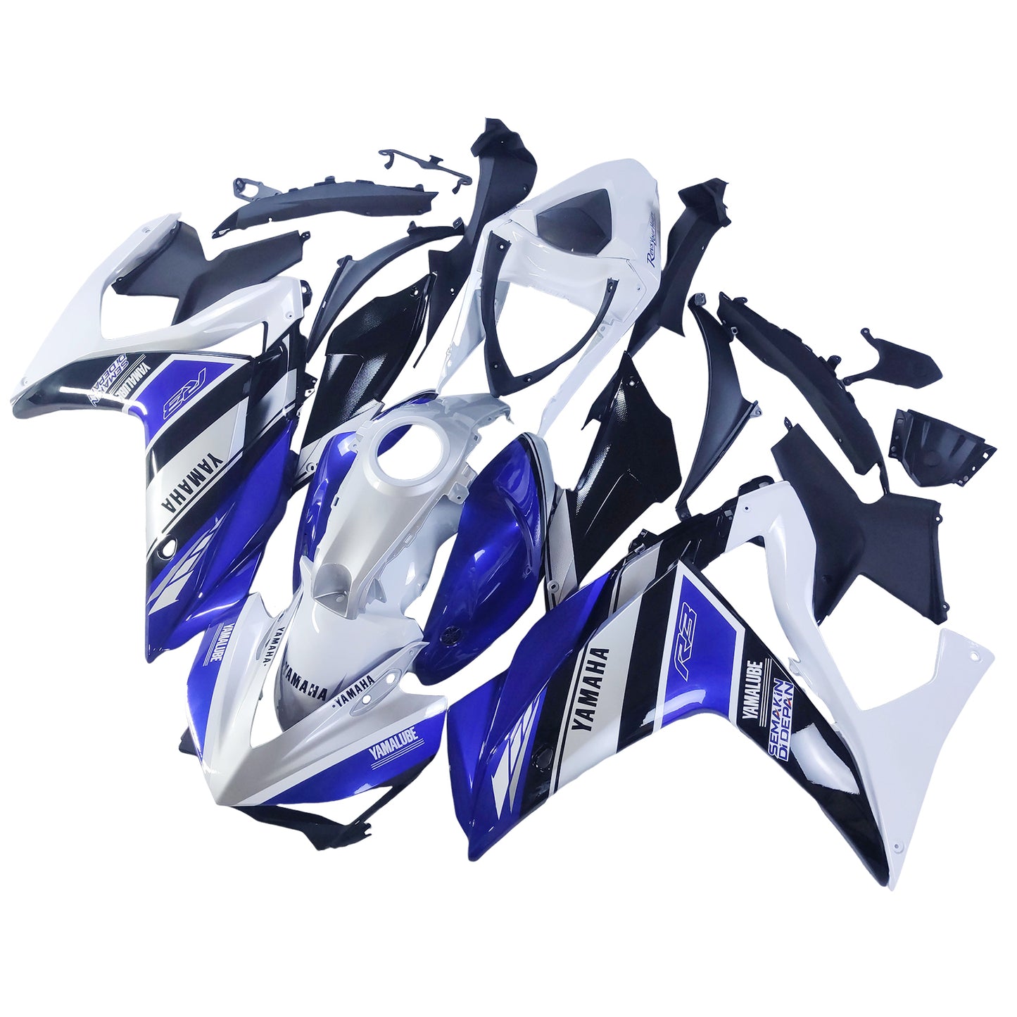 Amotopart Sales Ski Yamaha 2014-2018 YZF R3 e 2015-2017 YZF R25 Blue White Fearing Kit